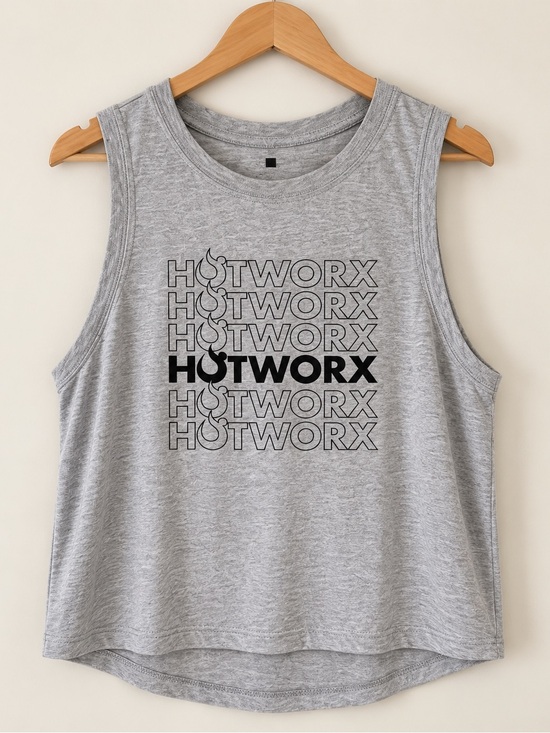 Hotworx Tops - HOTWORX Women's Gray Logo Tank Top